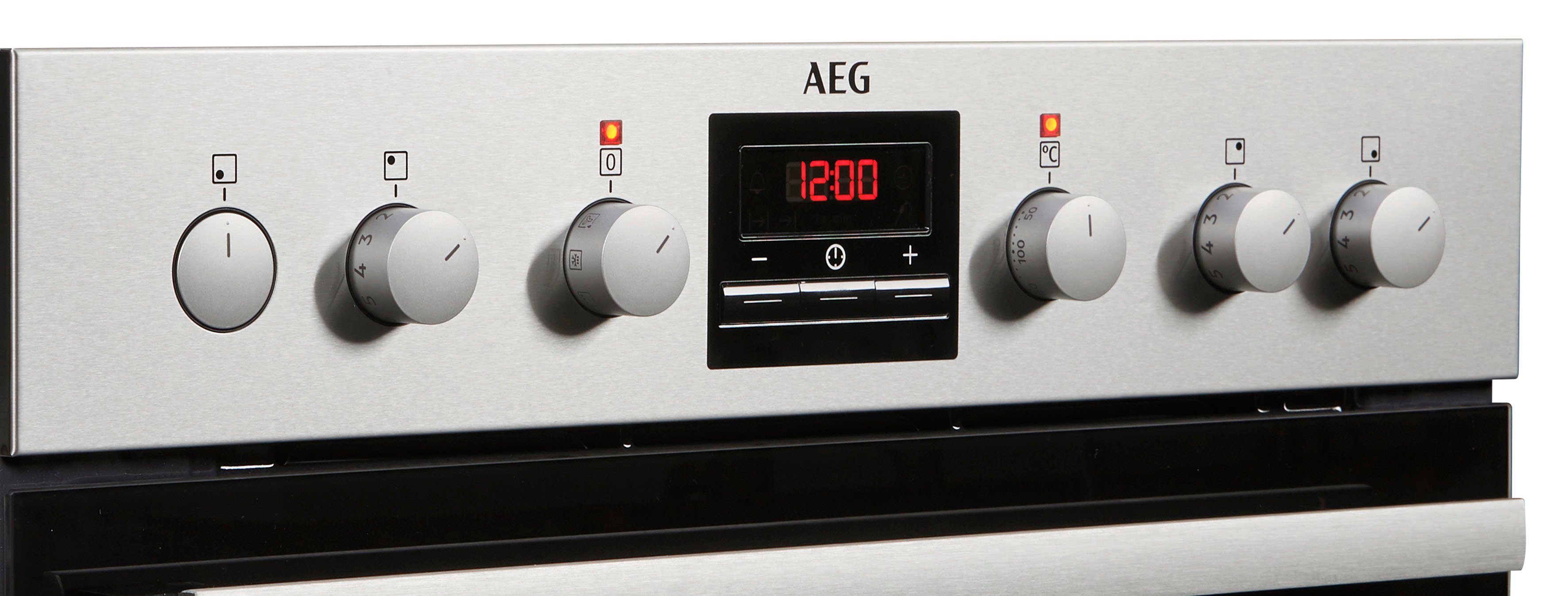 AEG Elektro-Herd-Set EES33101ZM, mit Backauszug, Multifunktionsherd