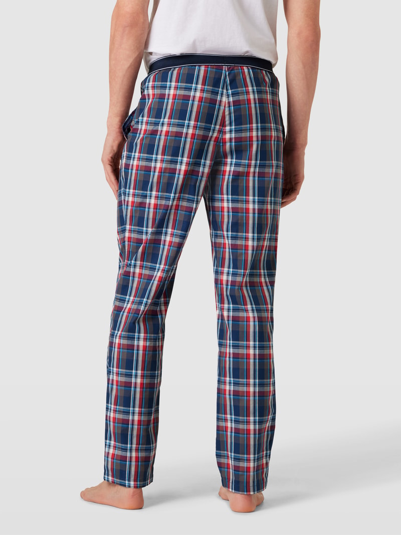 Pyjama-Hose mit Label-Details Modell 'YARN' in dunkelblau