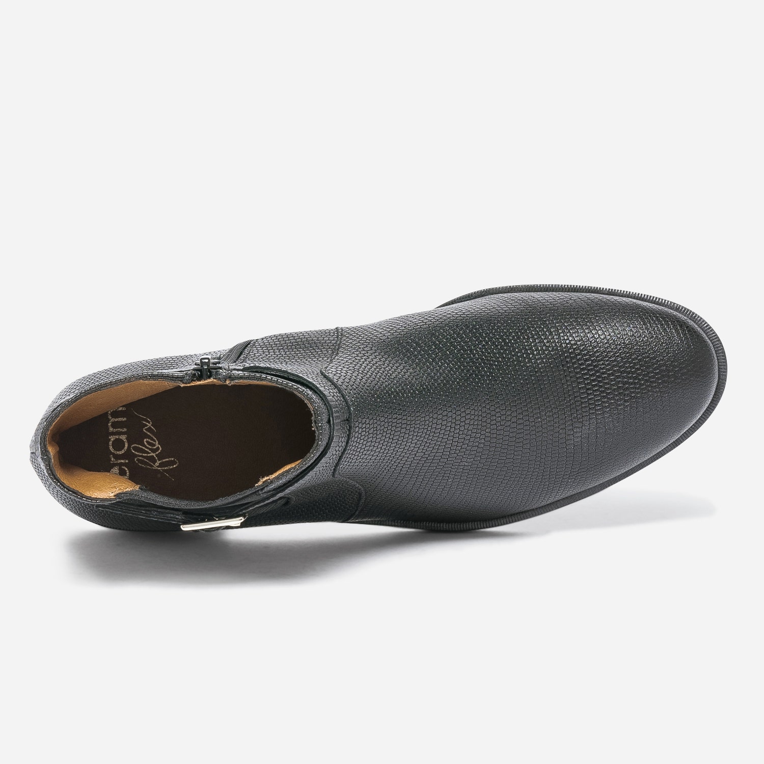 Chelsea boots ERAM FLEX noir cuir embossé à bride