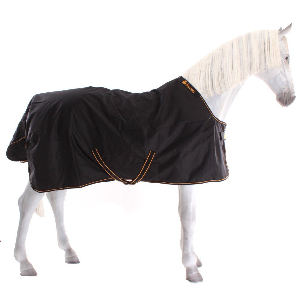 Bucas Pferde-Regendecke Bucas Irish Turnout Light 50g + Neck Set 1200D - black/gold