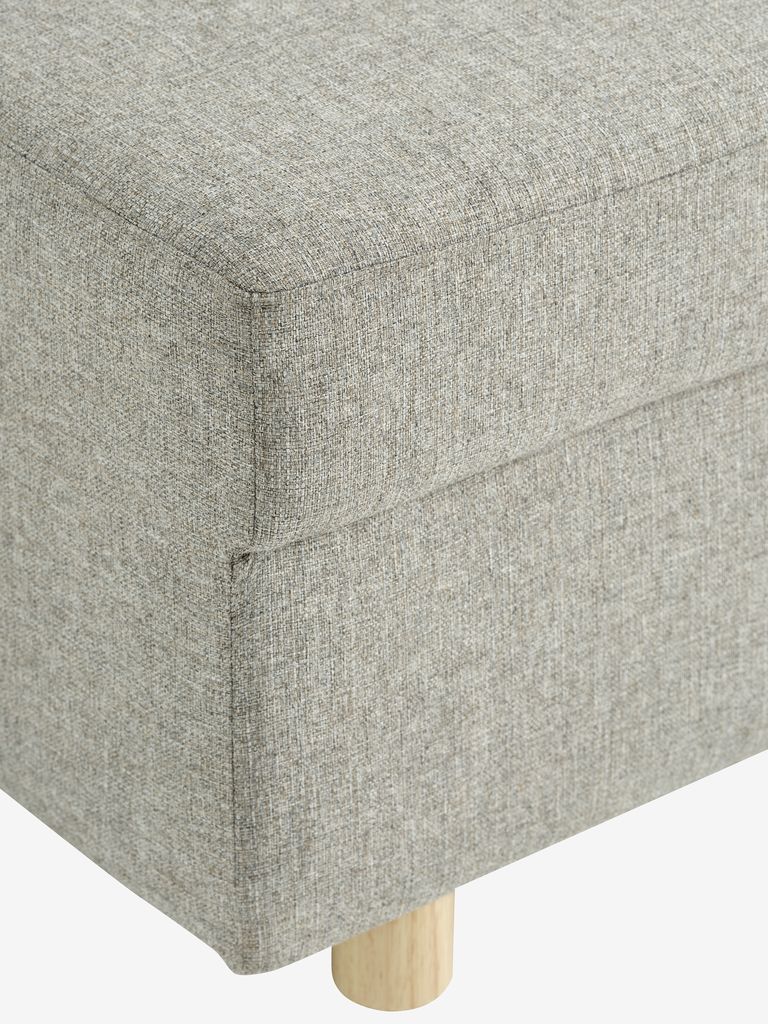 OLSTRUP, canapé-lit 1,5 places, tissu gris/chêne