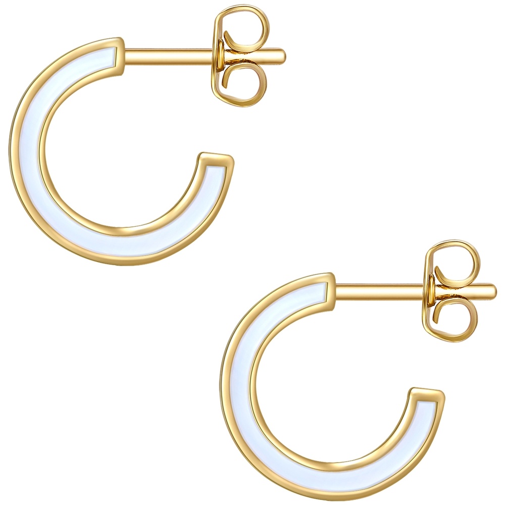 Glanzstücke München Créoles en argent Argent sterling en Or jaune Boucles d'oreilles