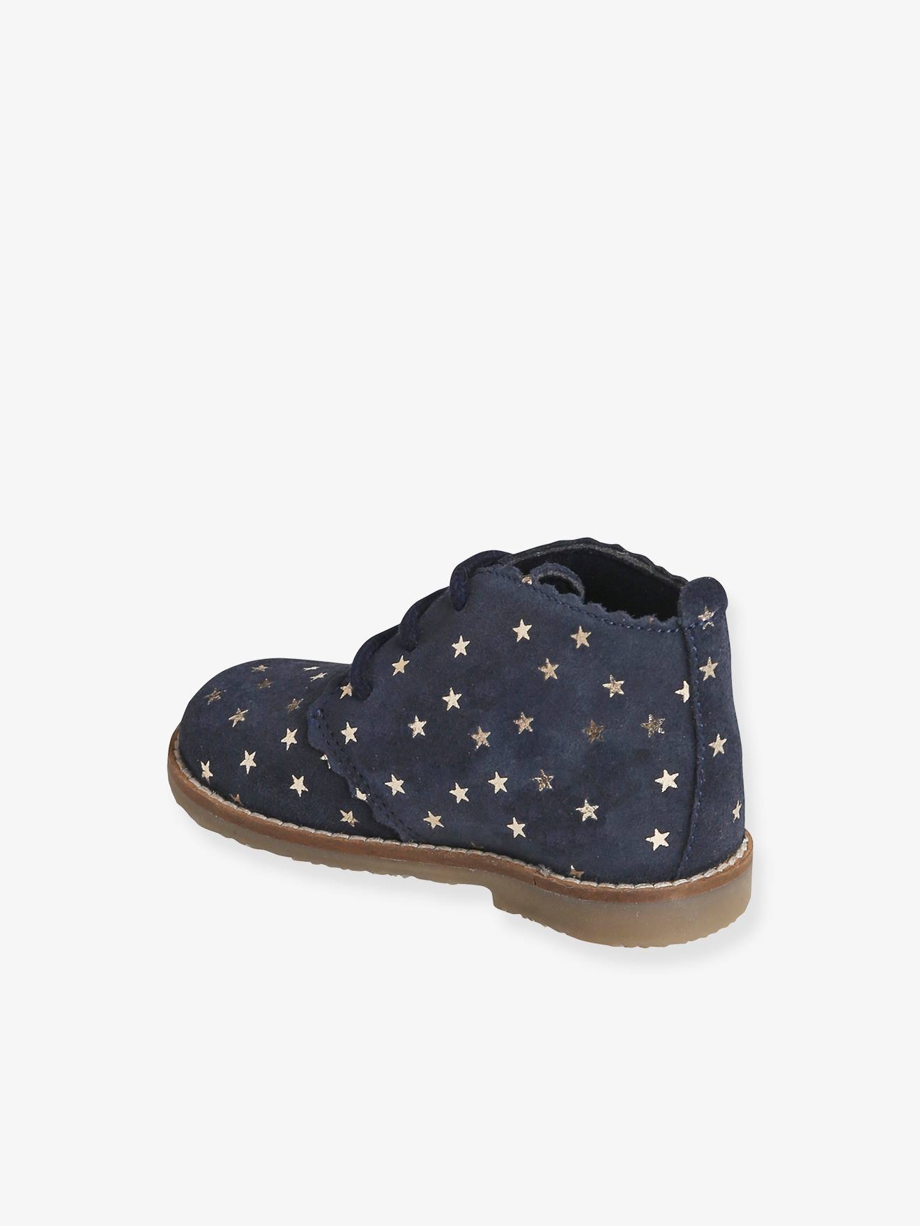 Vertbaudet Mädchen Baby Schnürboots - marine sterne