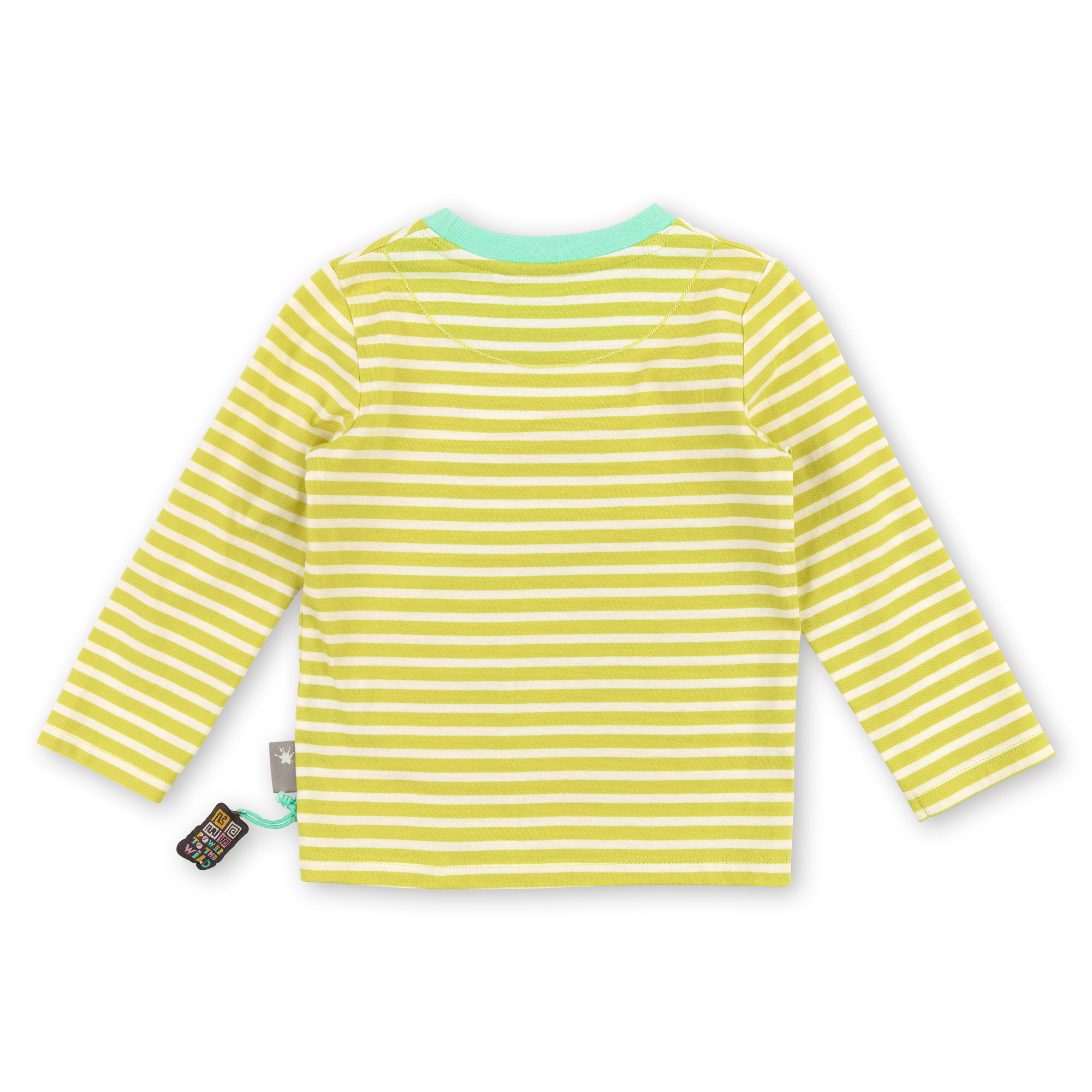 Langarmshirt kiwigrün/weiß geringelt