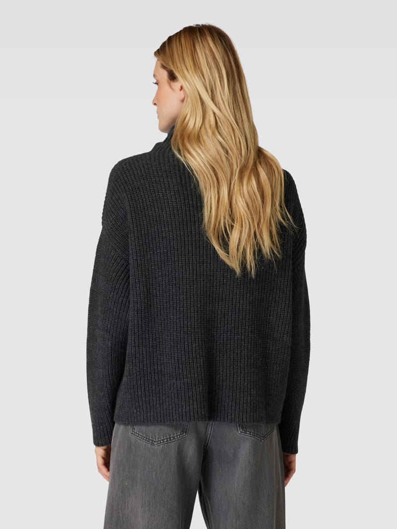 Oversized Strickpullover mit Stehkragen - Michi von Want X P&C* in anthrazit meliert