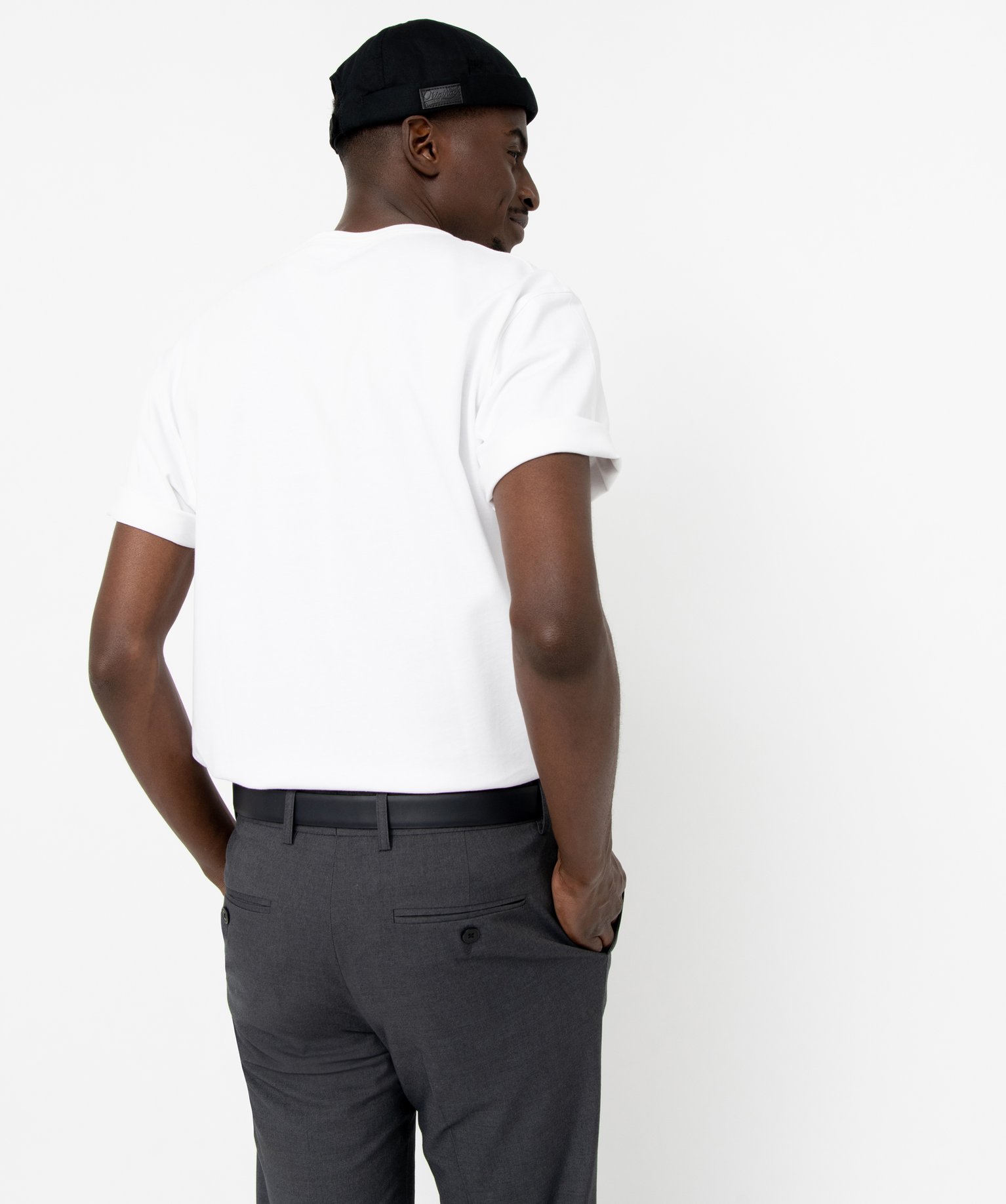 Tee-shirt à manches courtes uni homme blanc | GEMO