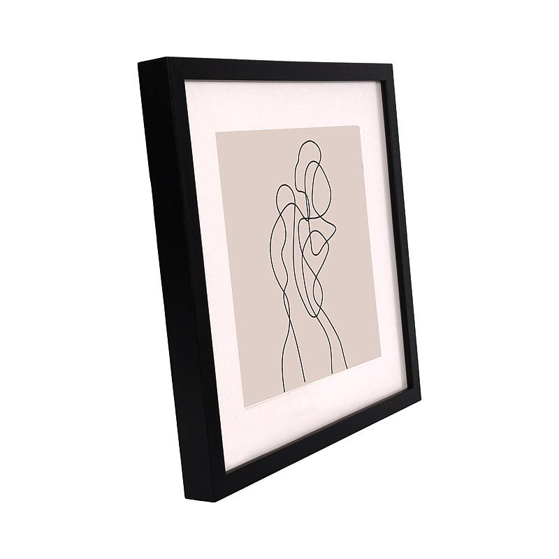 Ramme Cube  m/passepartout 30 x 30 cm, sort