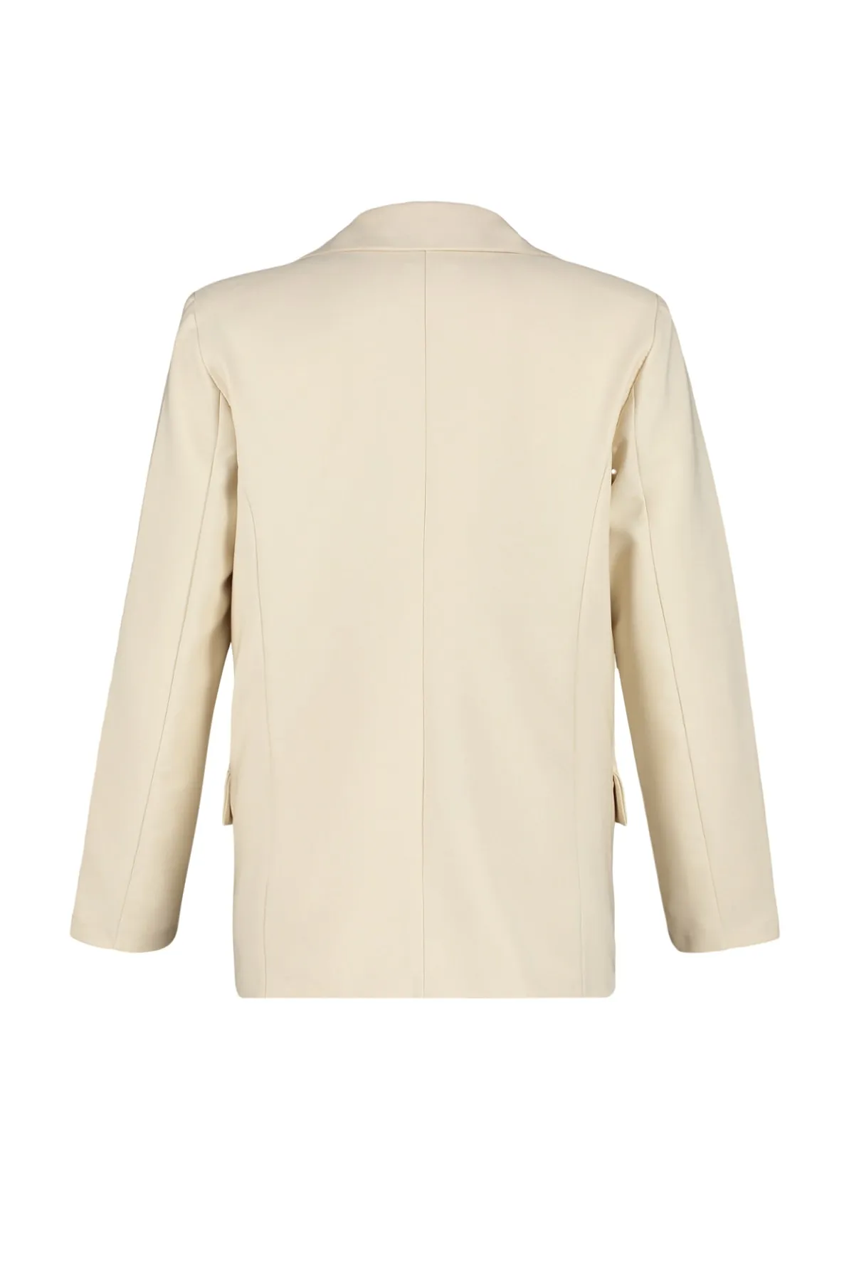 Trendyol Collection  Gewebte Blazerjacke mit normalem Futter in Stein TWOSS22CE0104