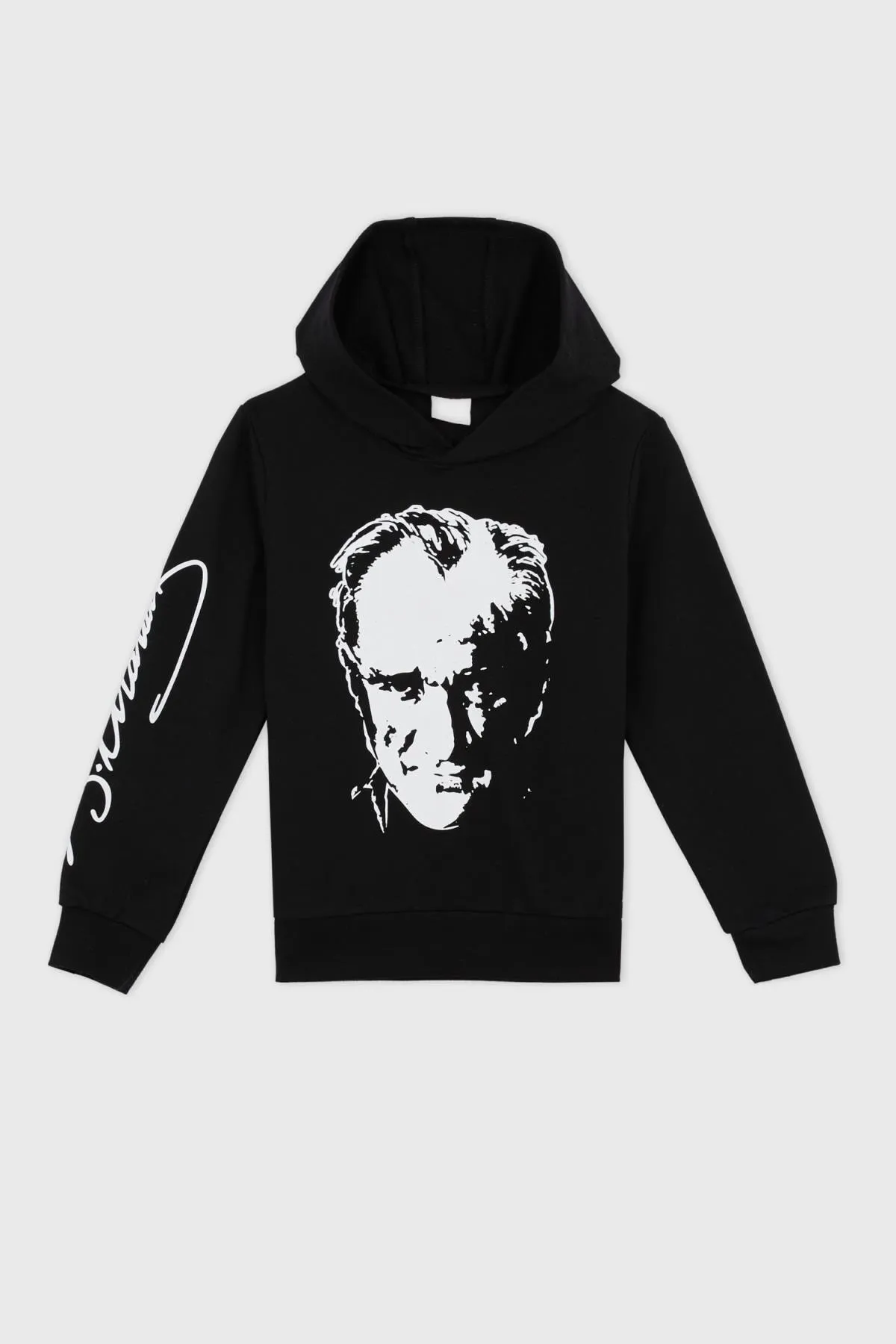 DeFacto  Schwarzes Kapuzen-Sweatshirt mit Aufdruck „29. Oktober Tag der Republik Atatürk“ für Jungen