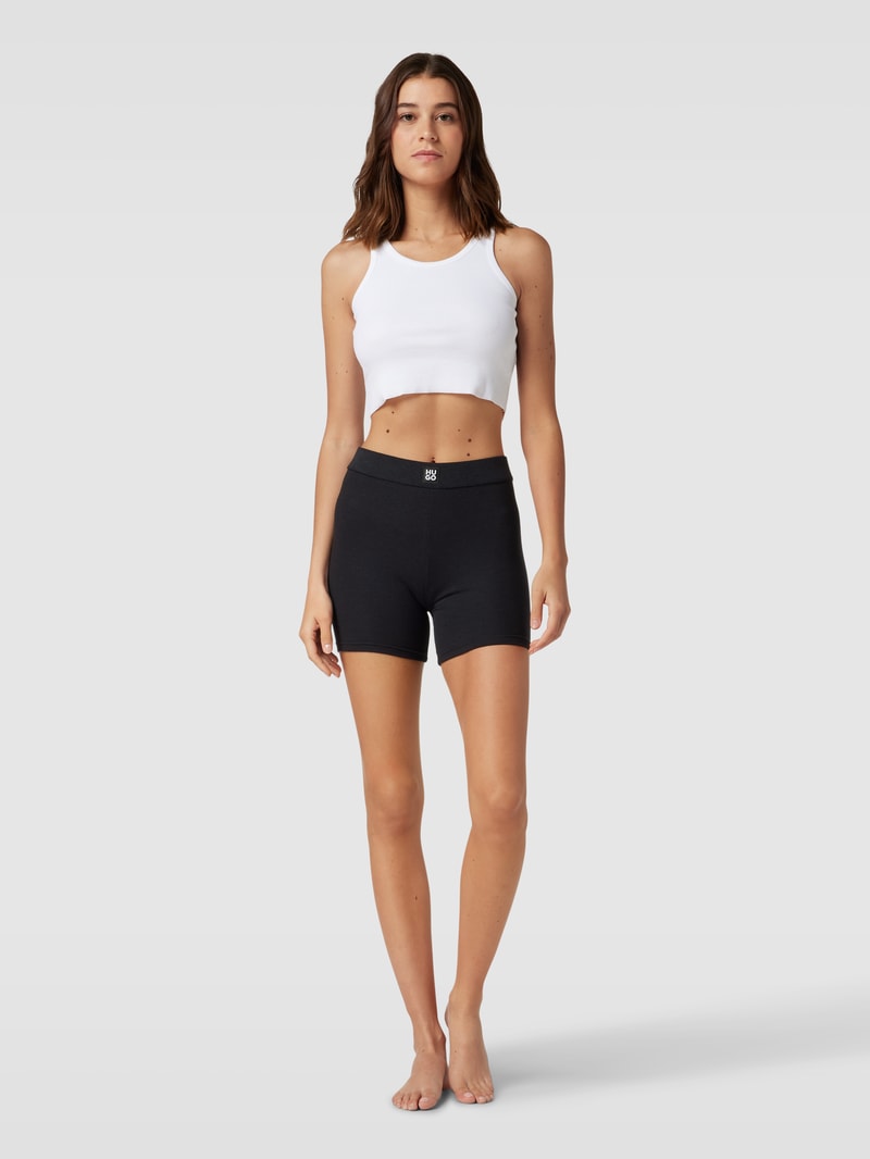 Shorts mit Label-Patch Modell 'NAIANI' in schwarz