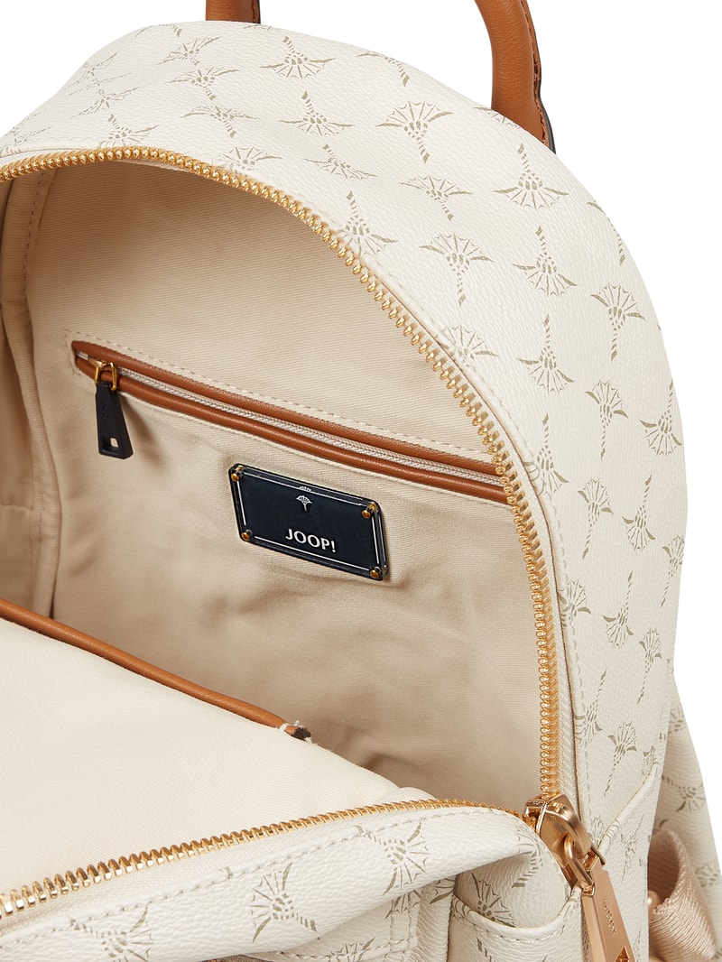 Rucksack mit Logo-Muster Modell 'Salome' in offwhite