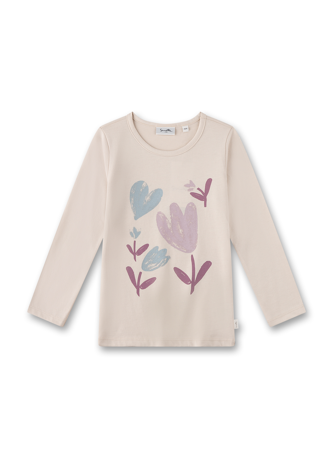 Mädchen-Langarmshirt Beige