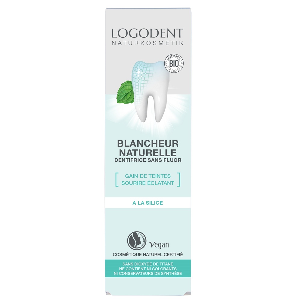 logona Pâte dentifrice Blancheur Naturelle sans fluor 75ml Dentifrices