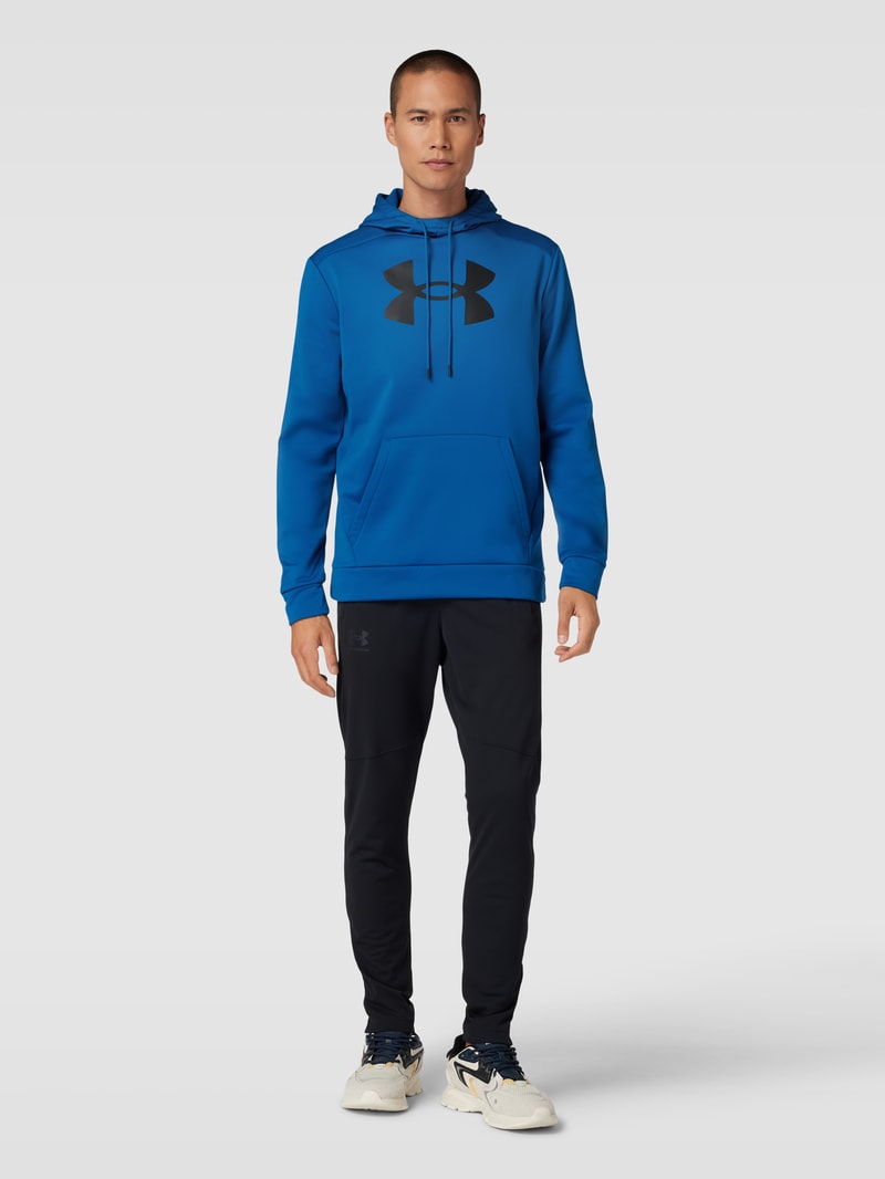 Hoodie mit Logo-Print in petrol