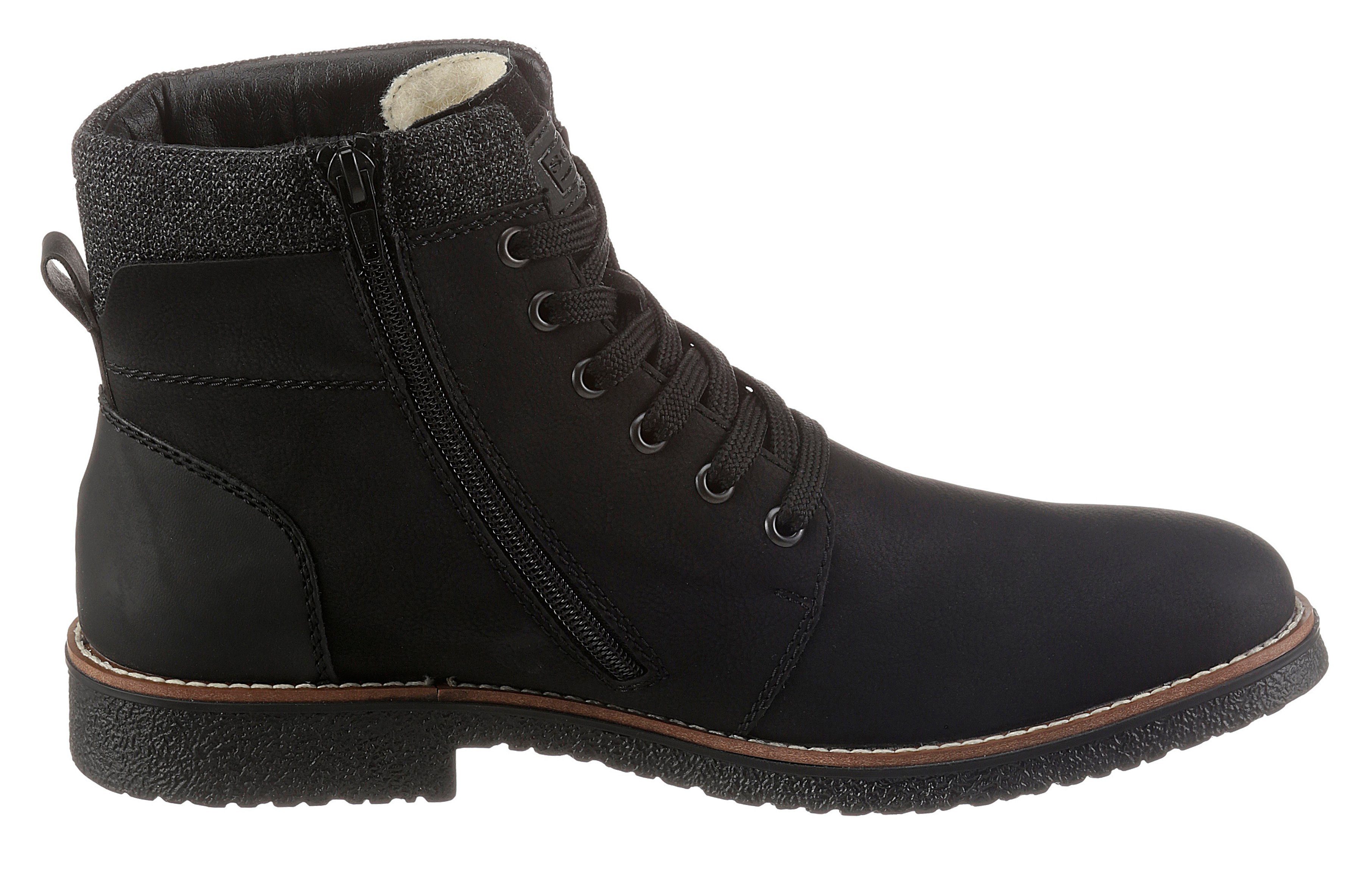 Rieker Schnürstiefelette mit wärmendem Schurwollfutter