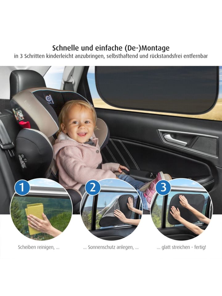 Reer TravelKid Sun Pure Auto-Sonnenschutz in Schwarz ab 0 Monate günstig kaufen onesize