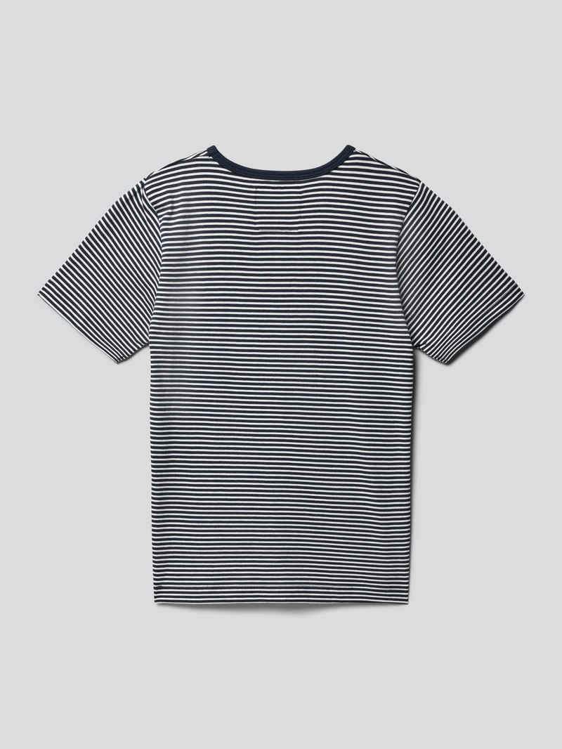 T-Shirt mit Streifenmuster in blau