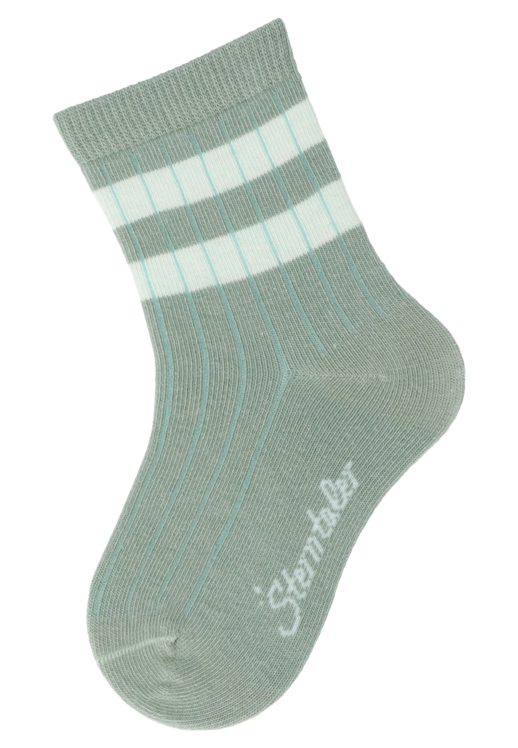 Socken im 4er Pack mit Rippenoptik in braun melange