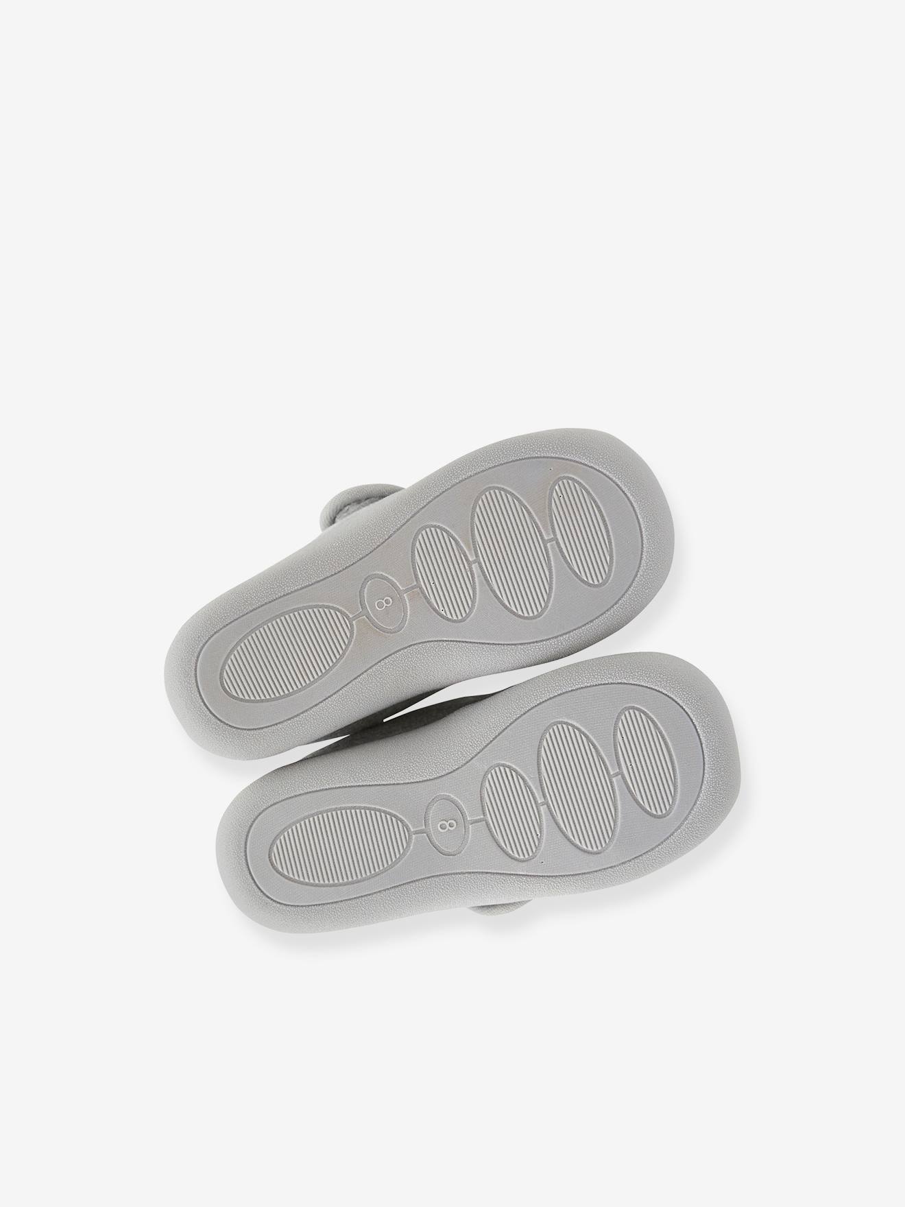 Chaussons fantaisie bébé garçon gris