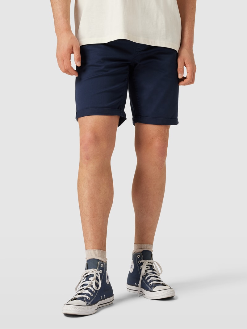 Bermudas mit fixierten Beinumschlägen Modell 'JOGG' in marineblau
