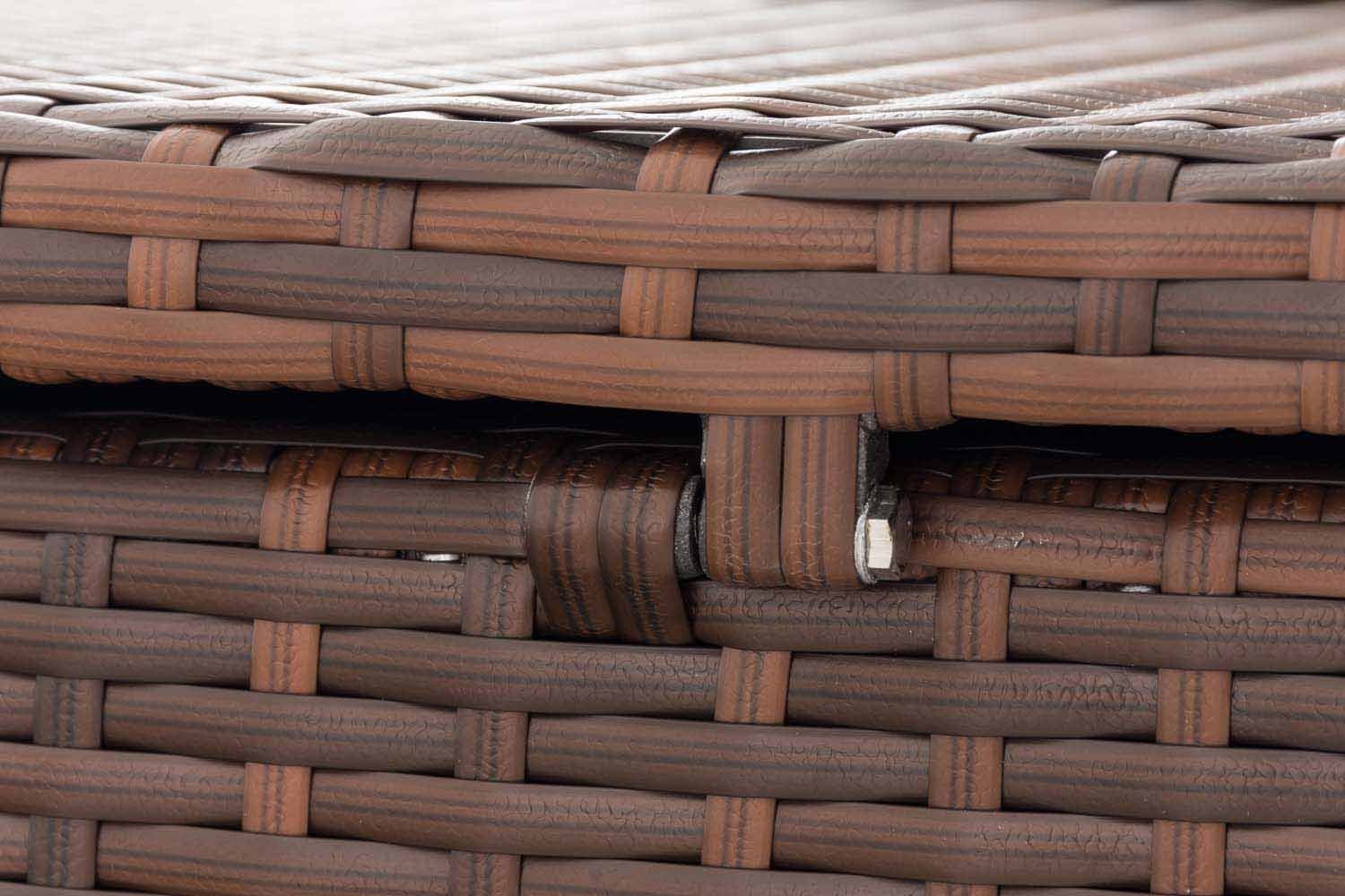 CLP Auflagenbox Comfy, Polyrattan, Gartentruhe für Kissen & Auflagen