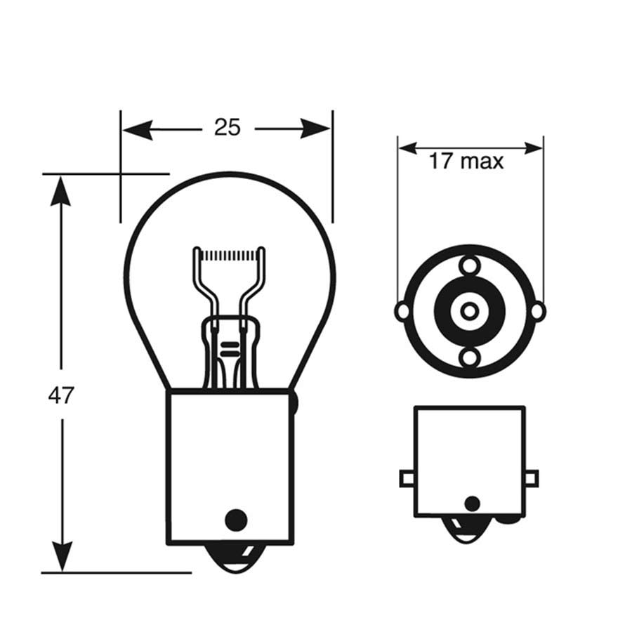 Scheinwerferlampe fürs Motorrad, BA15S, SCC, 21W, 12V, von Ring, 1 Stück - ATU