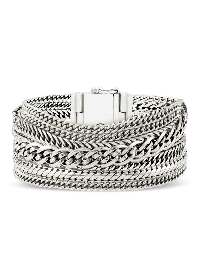 Buddha to Buddha  Multi Chain Nathalie schakelarmband van zilver