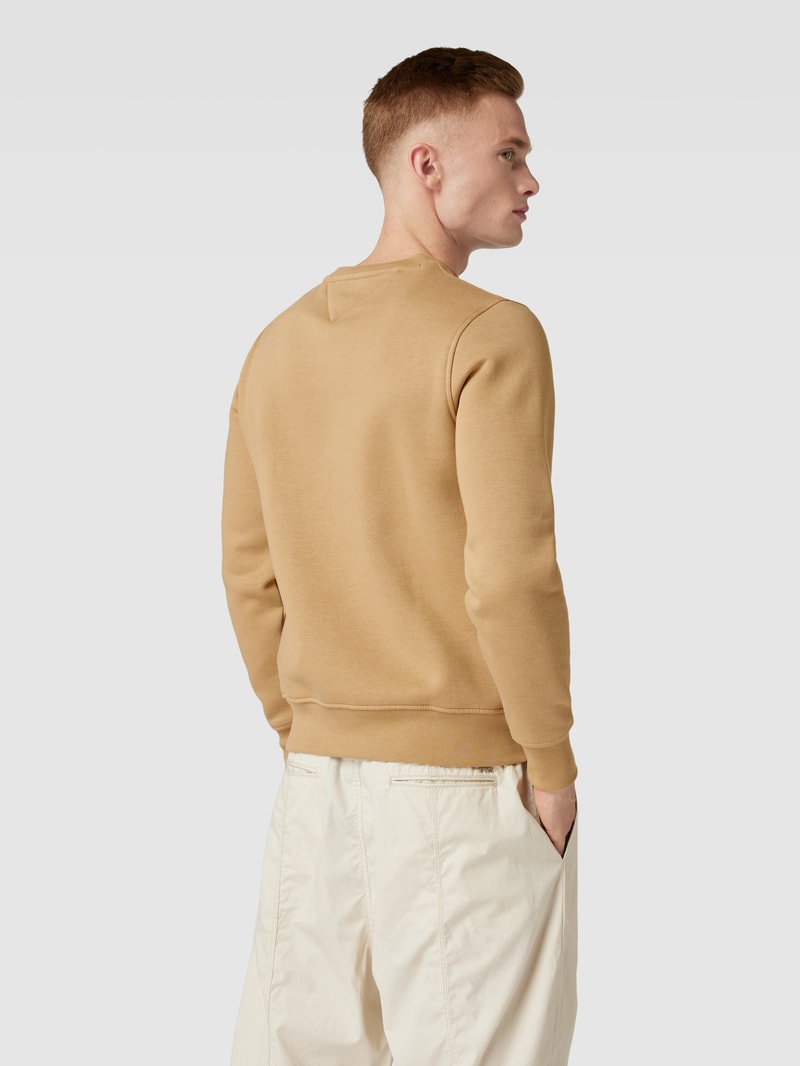 Sweatshirt mit Label-Print Modell 'MONOTYPE' in camel