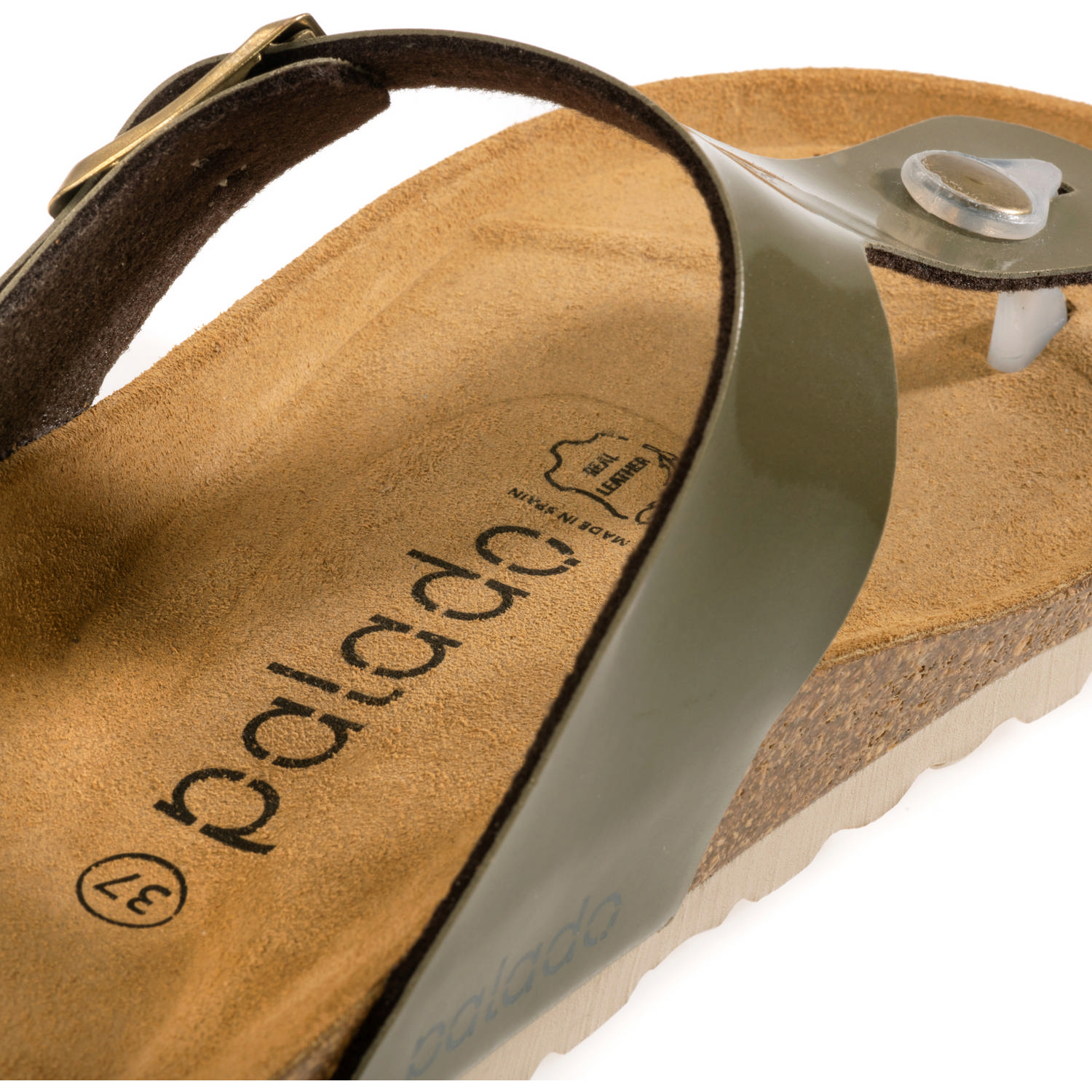 Palado Kos Lack, Zehentrenner, Damen, Khaki
