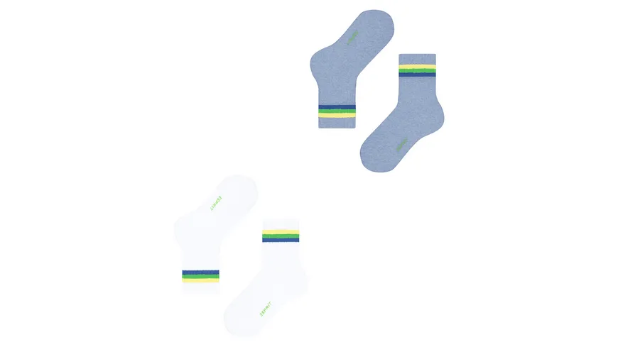 ESPRIT Kinder Tennissocken Stripe 2er Pack blue