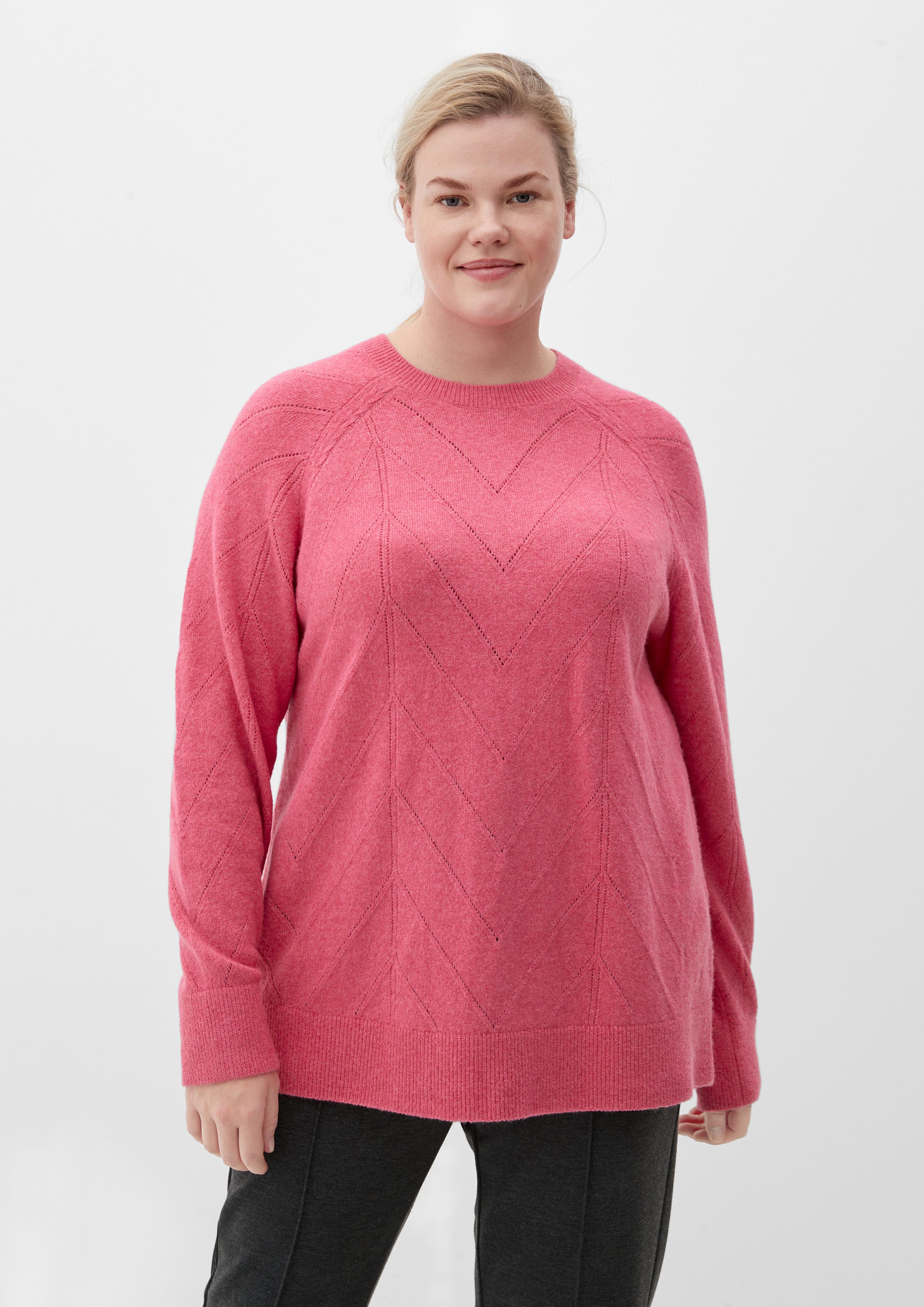 Strickpullover mit Lochmuster  2125668-45W0