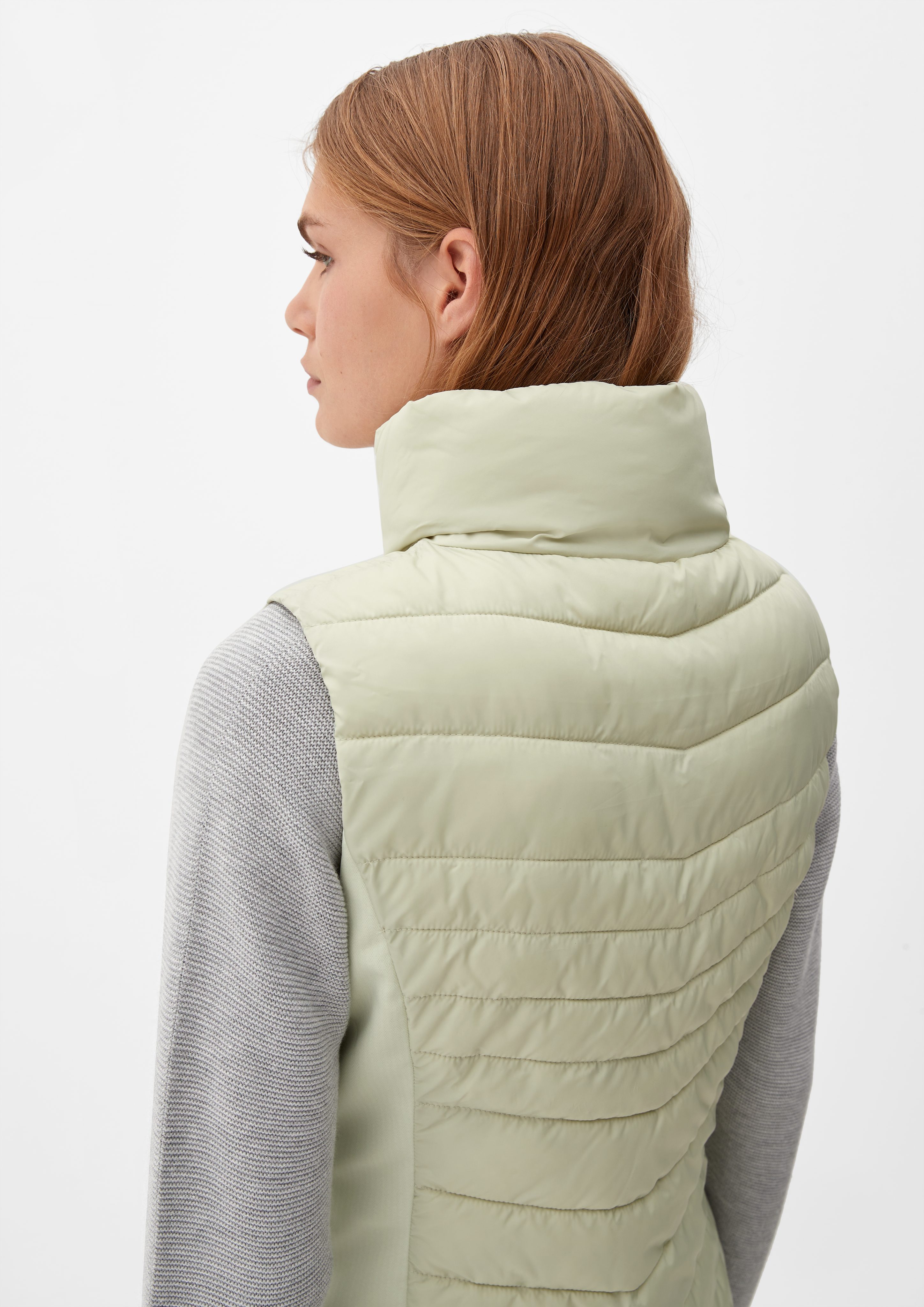 s.Oliver Funktionsweste Steppweste mit Softshell-Einsatz fixiertes Insert