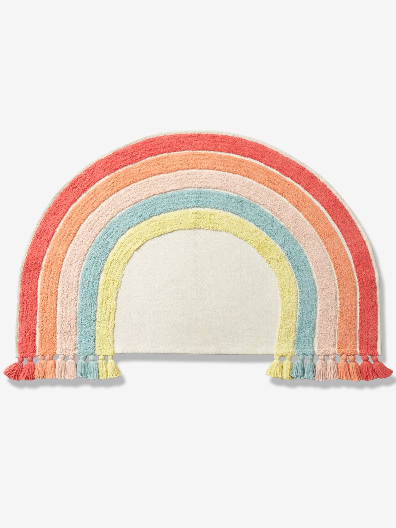 Tapis Arc-en-ciel rose multicolore