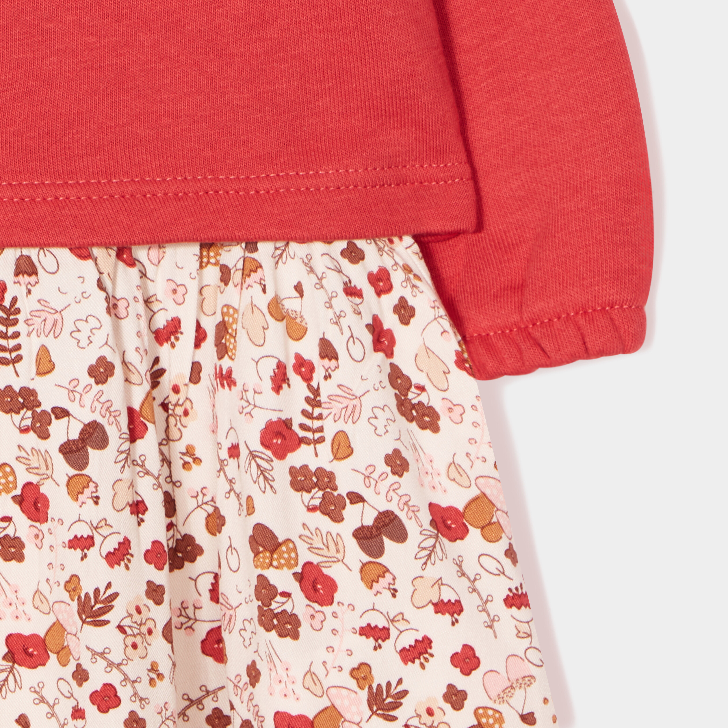 Robe effet 2-en-1 évasée Creeks ecru bébé fille | La Halle