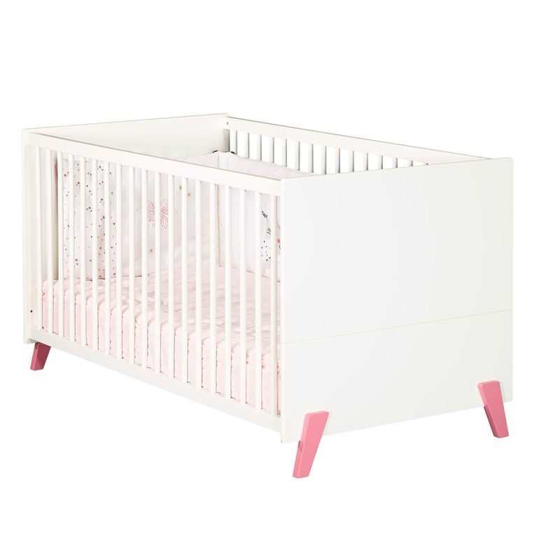 Lit bébé évolutif 140x70 Little big bed Joy rose