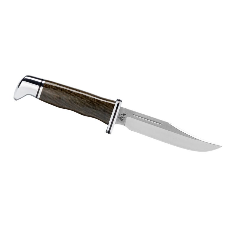 Buck Brahma PRO Green Micarta 117GRS