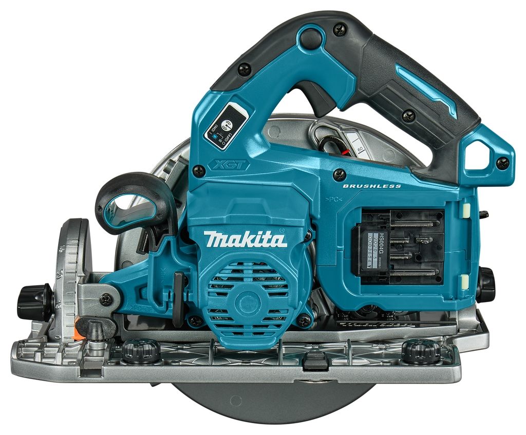 Sega circolare a batteria Makita HS004GZ01 da 190 mm, 40 V, batterie e caricabatterie esclusi.