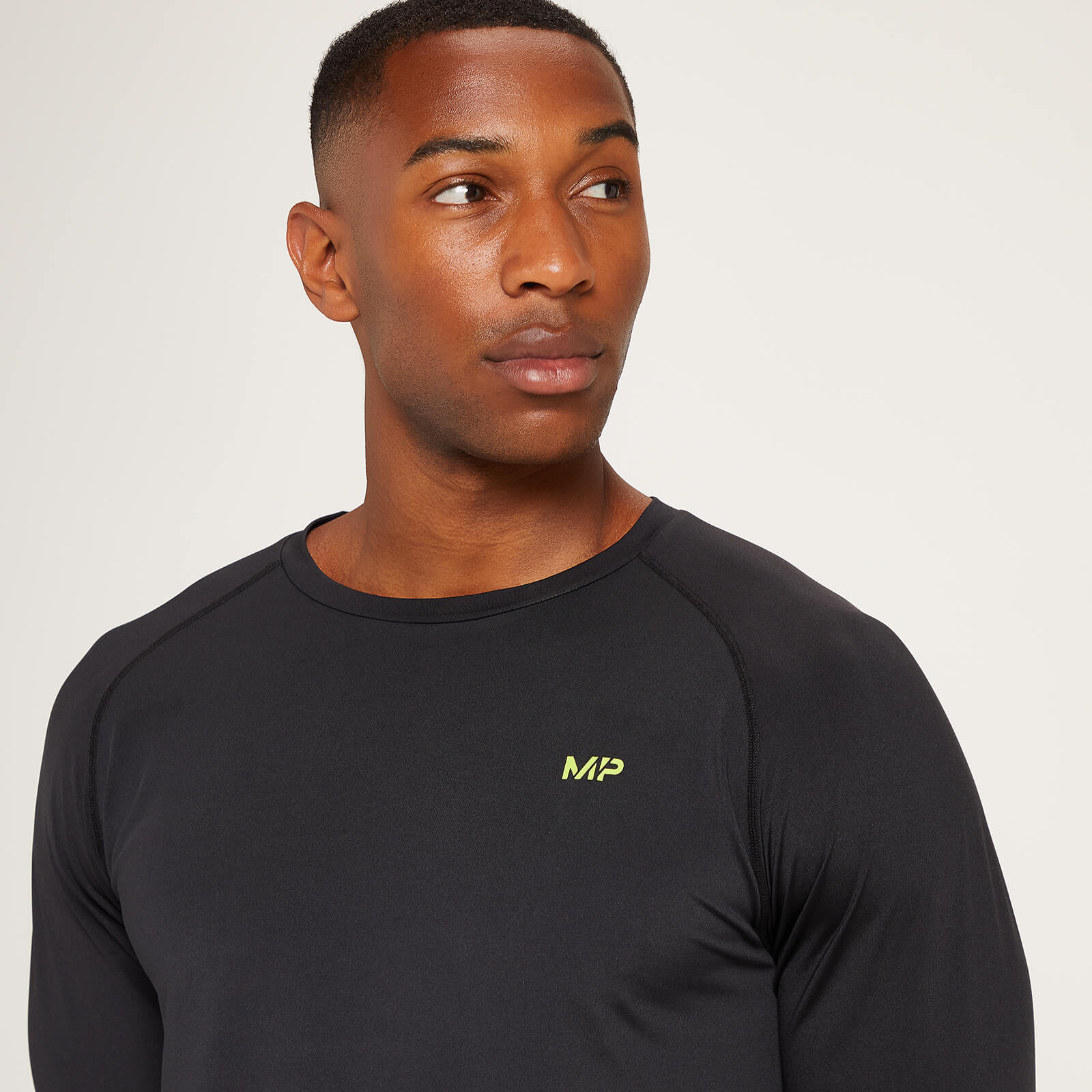T-shirt d’entraînement à manches longues MP Linear Mark Graphic pour hommes – Noir