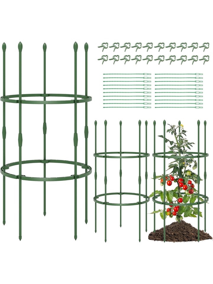COSTWAY Tomaten Rankhilfe 3er Set 50x102cm in Grün günstig kaufen onesize