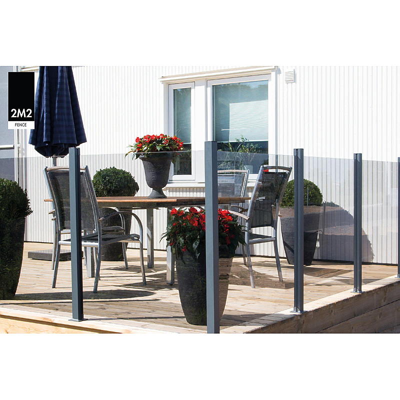 Glassgjerde Glassplate 57,6 cm, h 160 cm, klar