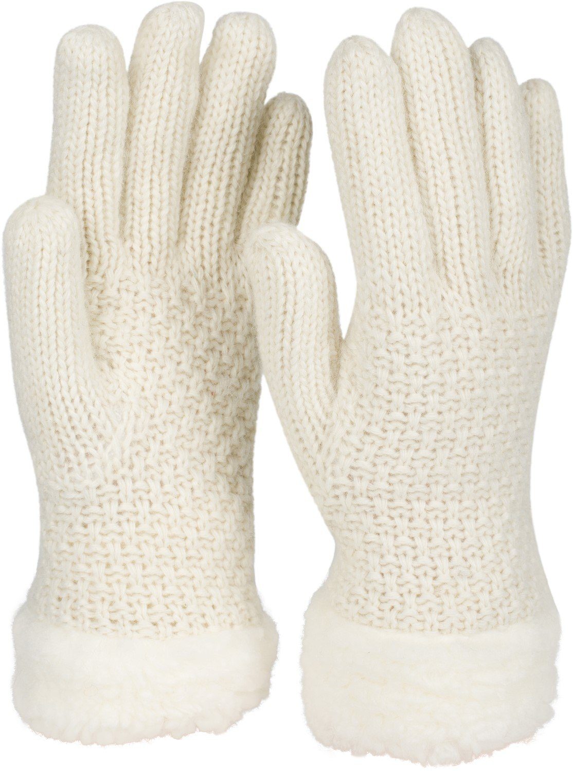 styleBREAKER Strickhandschuhe Strickhandschuhe mit Perlmuster und Fleece