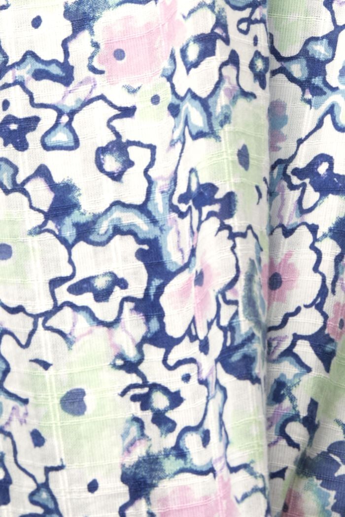 Baumwollbluse mit Blumen-Print