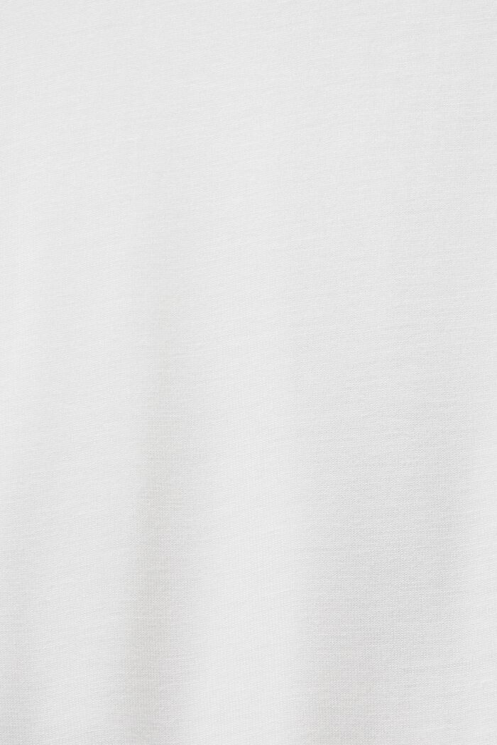 V-T-Shirt mit Metallic-Print aus Viskose