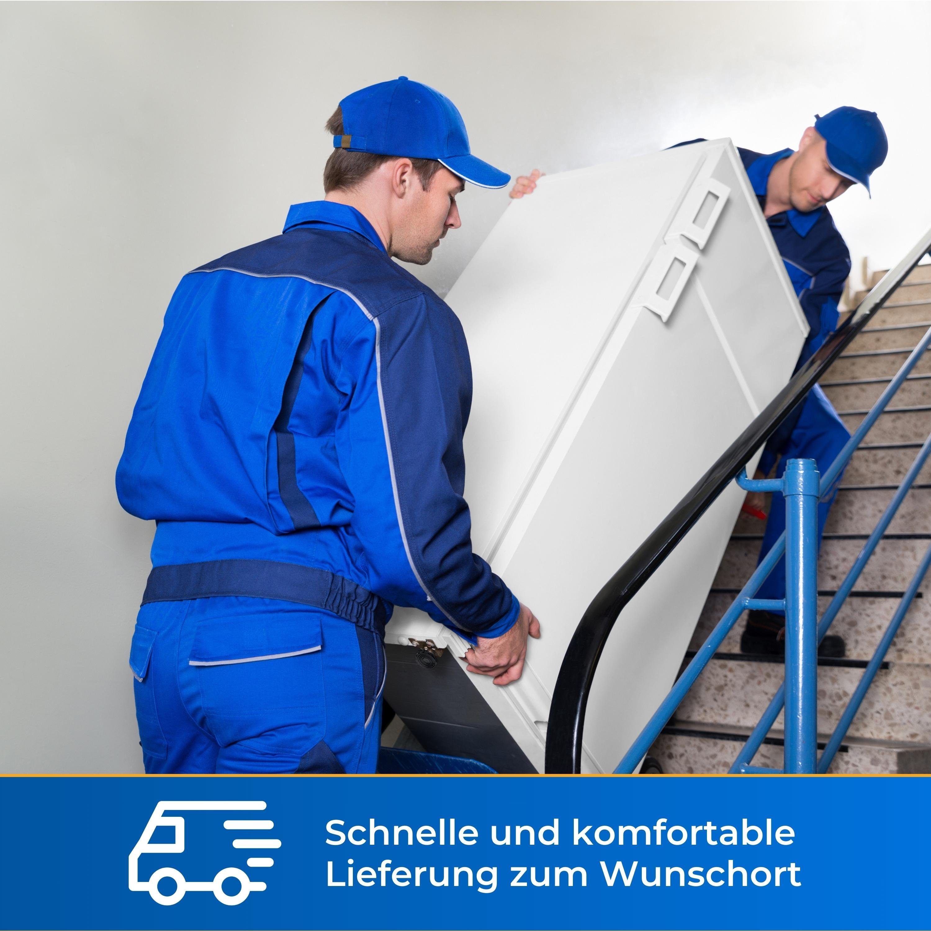 exquisit Gefrierschrank GS5231-NF-H-040D, 143 cm hoch, 54 cm breit, NoFrost, Schnellgefrieren, Umluftkühlung