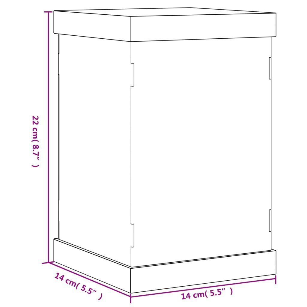 vidaXL Kleiderschrank Vitrine Transparent 14x14x22 cm Acryl