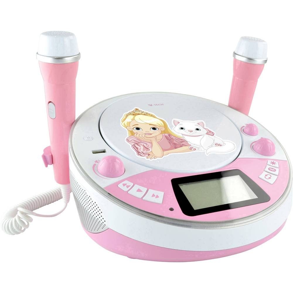 X4-TECH Kinder CD-Player CD-Player (Inkl. Karaoke-Funktion, Inkl. Mikrofon)