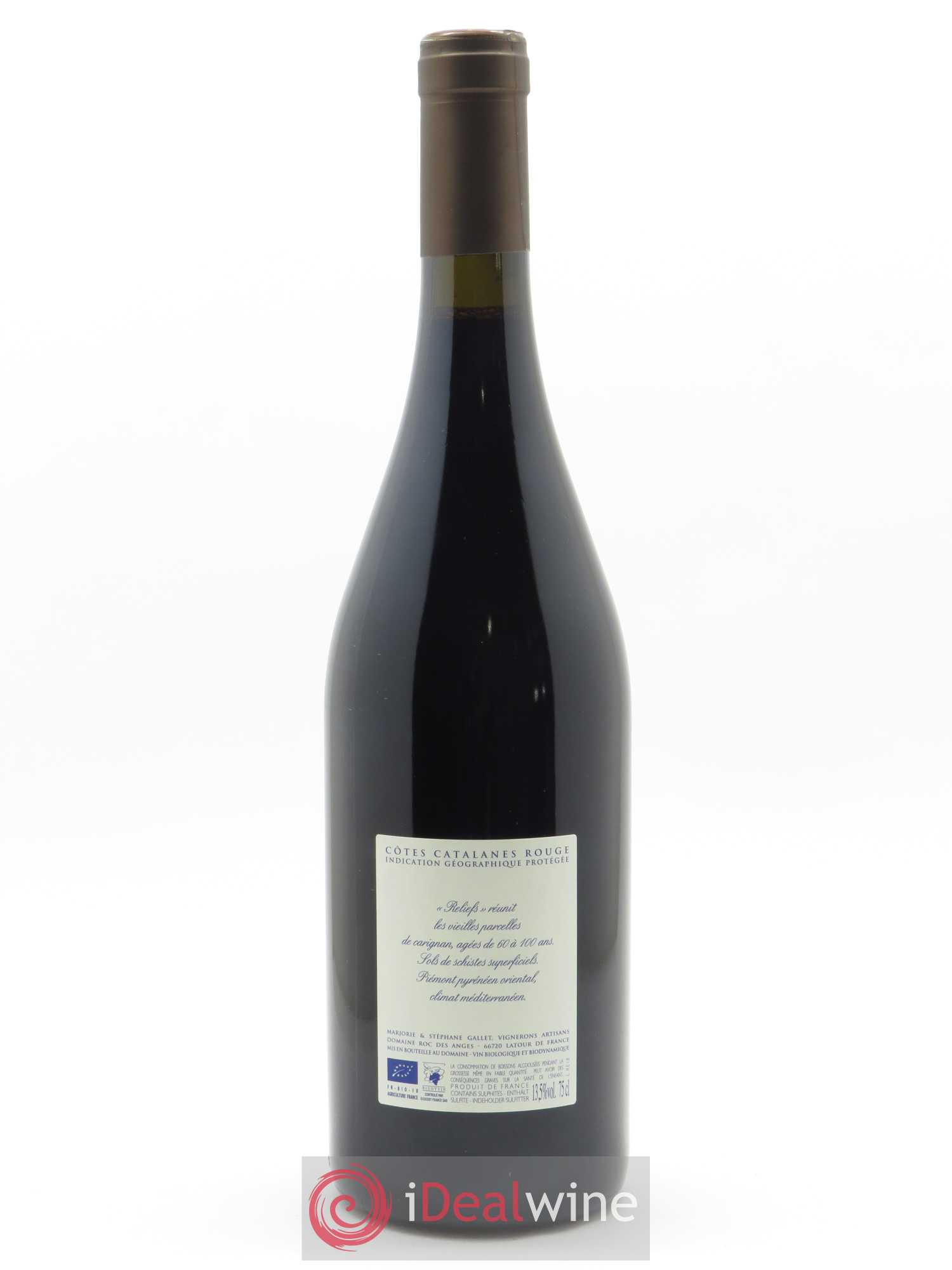 Côtes du Roussillon Roc des Anges Reliefs Marjorie et Stéphane Gallet  2018 - Lot de 1 Bouteille