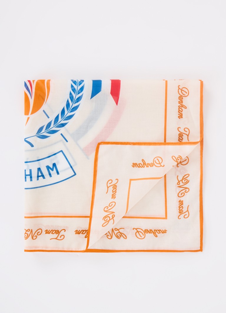 Denham-huivi painatuksella 55 x 55 cm