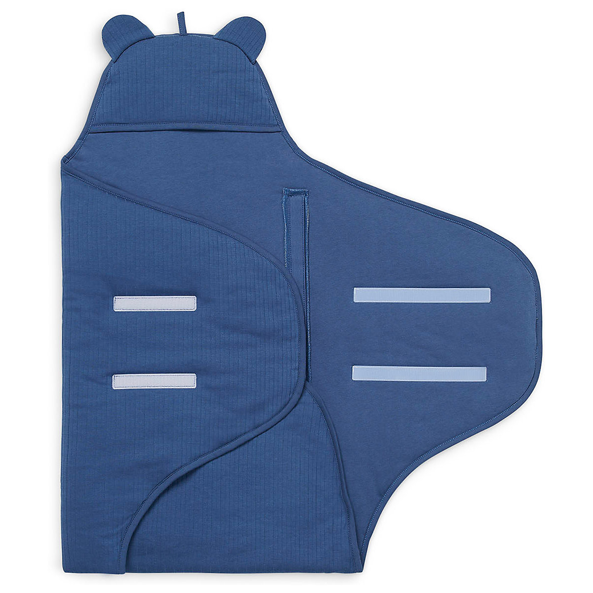 Puckdecke Basic stripe jeans blue