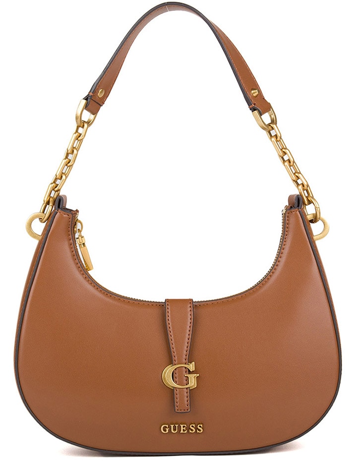 Guess Schultertasche in Hellbraun - (B)34 x (H)23 x (T)12 cm günstig kaufen onesize